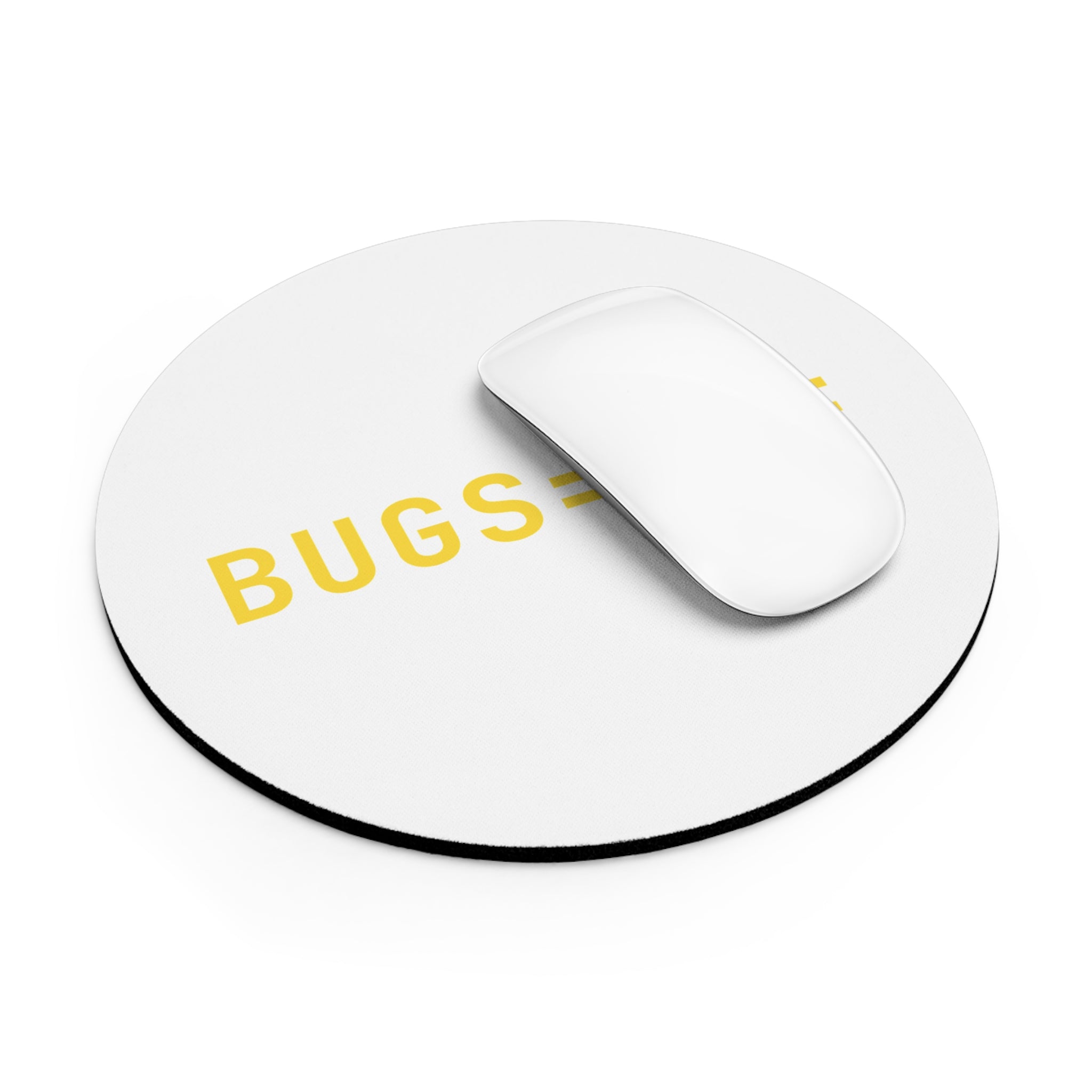 BUGS=OFF Mouse Pad (Round) — Gold