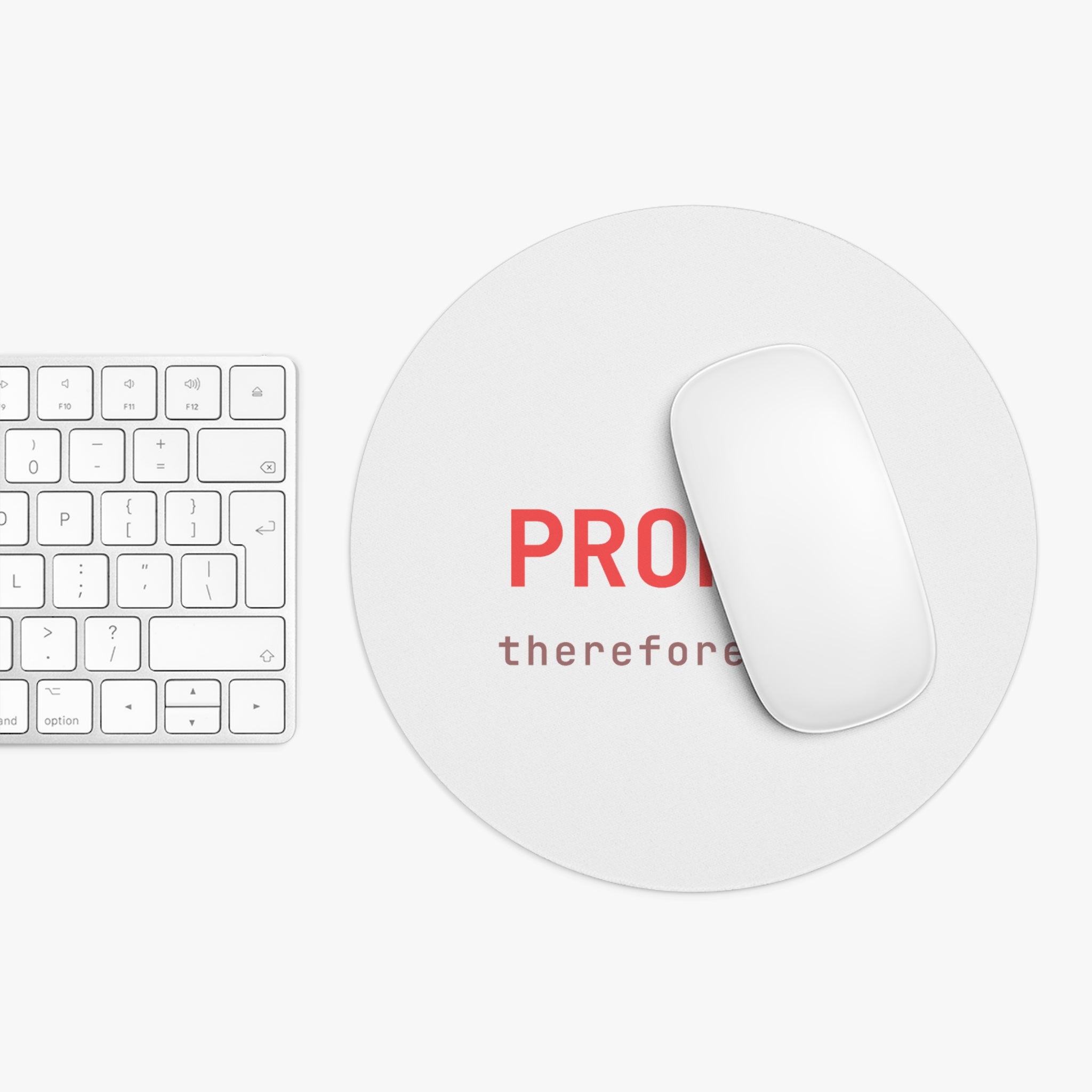 I prompt therefore I am Mouse Pad (Round) — Hot