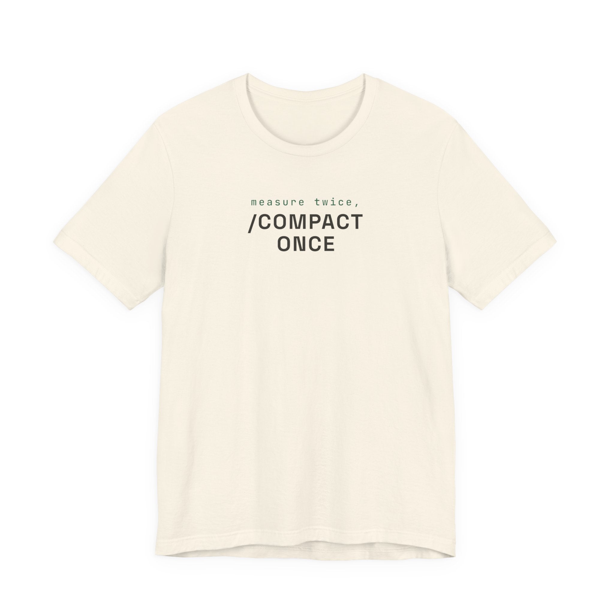Measure Twice, /compact Once (Two-Font)