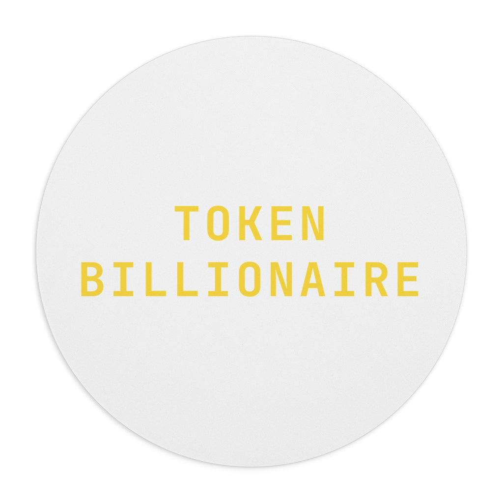 Token billionaire Mouse Pad (Round) — Gold
