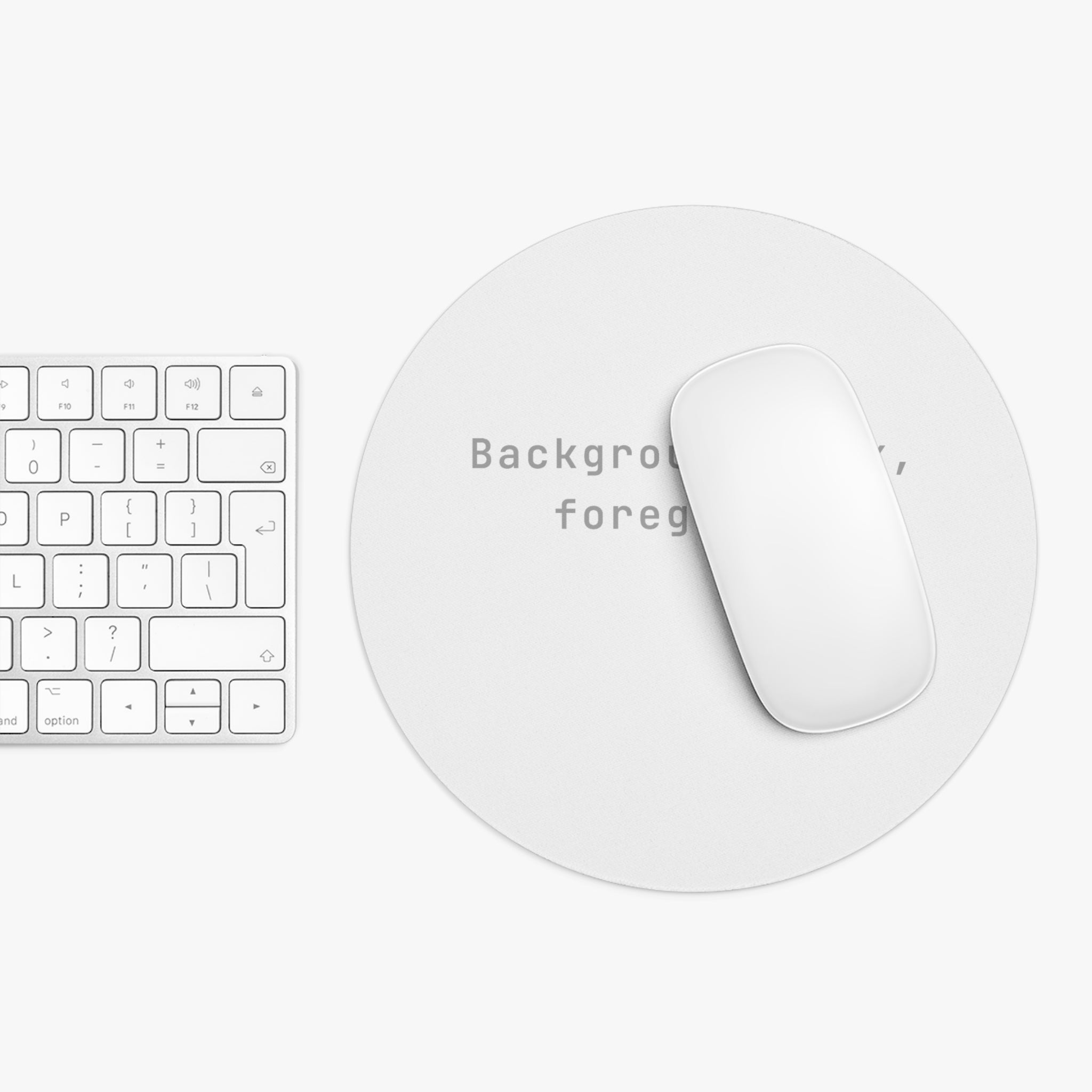 Background task, foreground anxiety Mouse Pad (Round) — Classic White