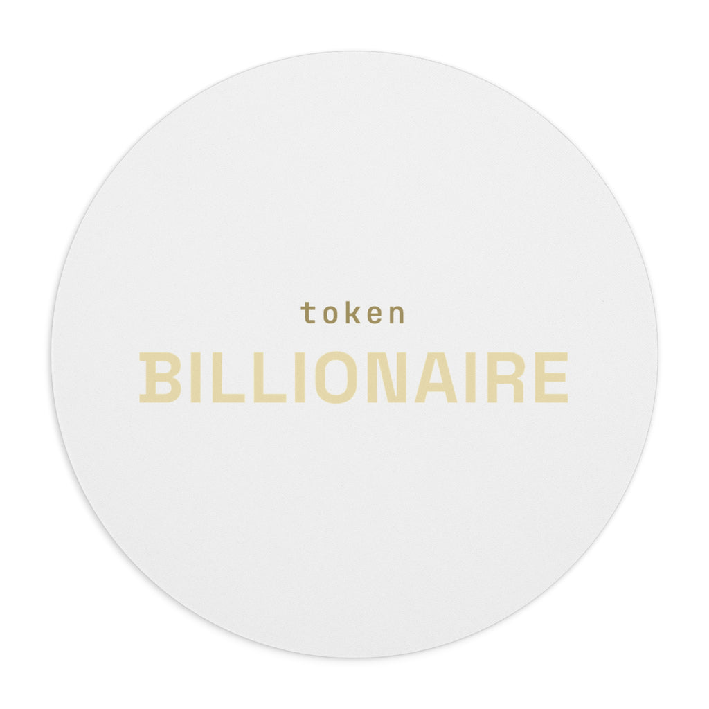 Token billionaire Mouse Pad (Round) (Bold) — Gold
