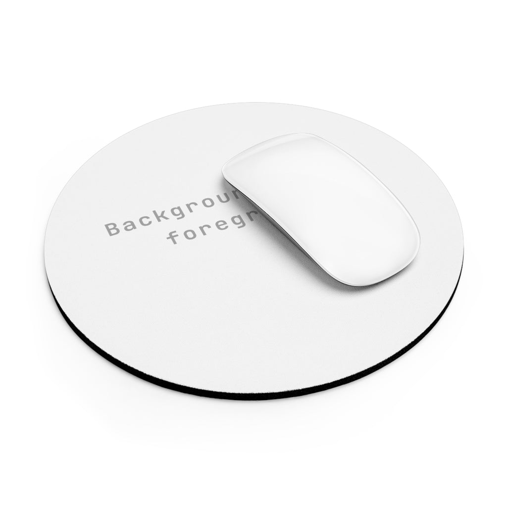 Background task, foreground anxiety Mouse Pad (Round) — Classic White