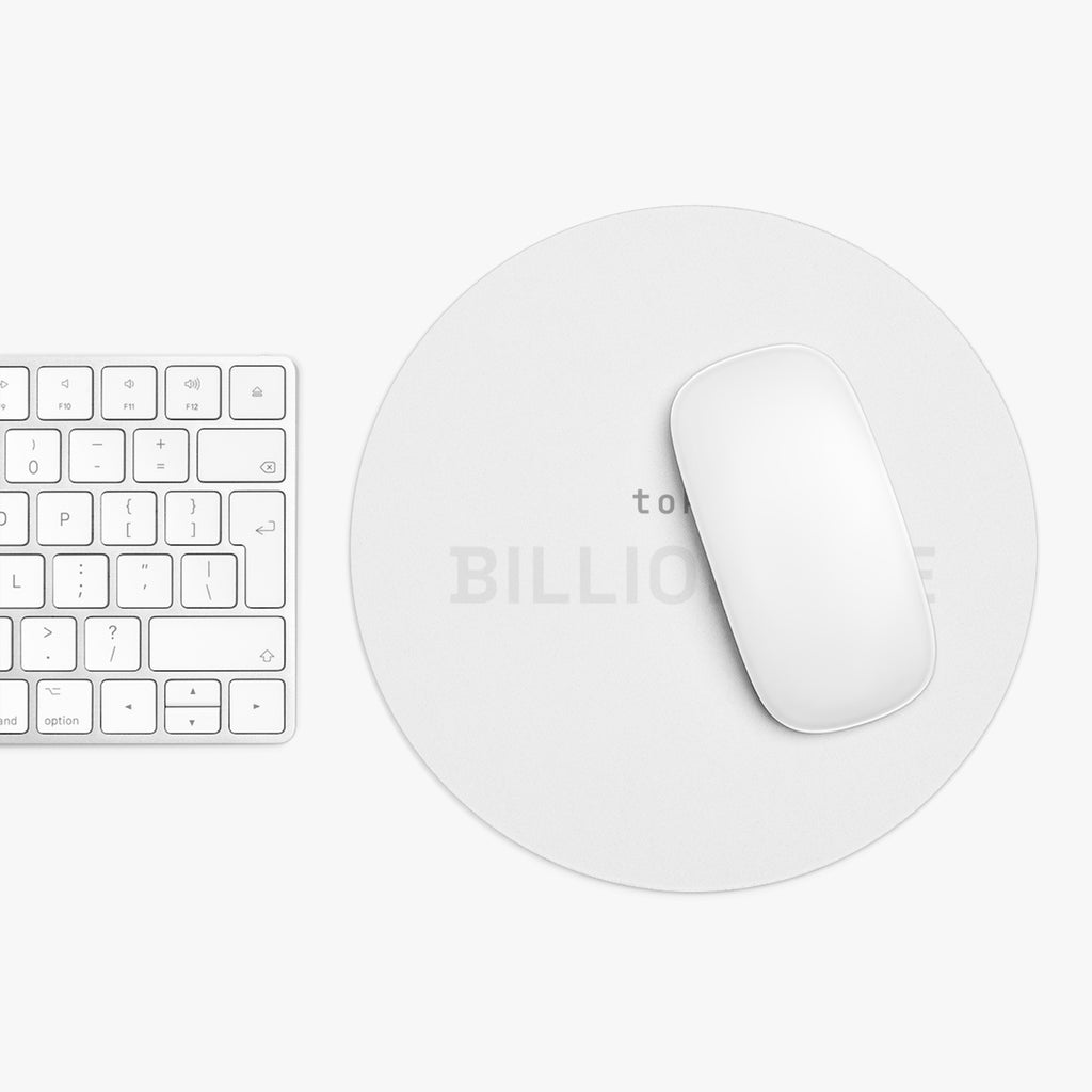 Token billionaire Mouse Pad (Round) (Bold) — Classic White