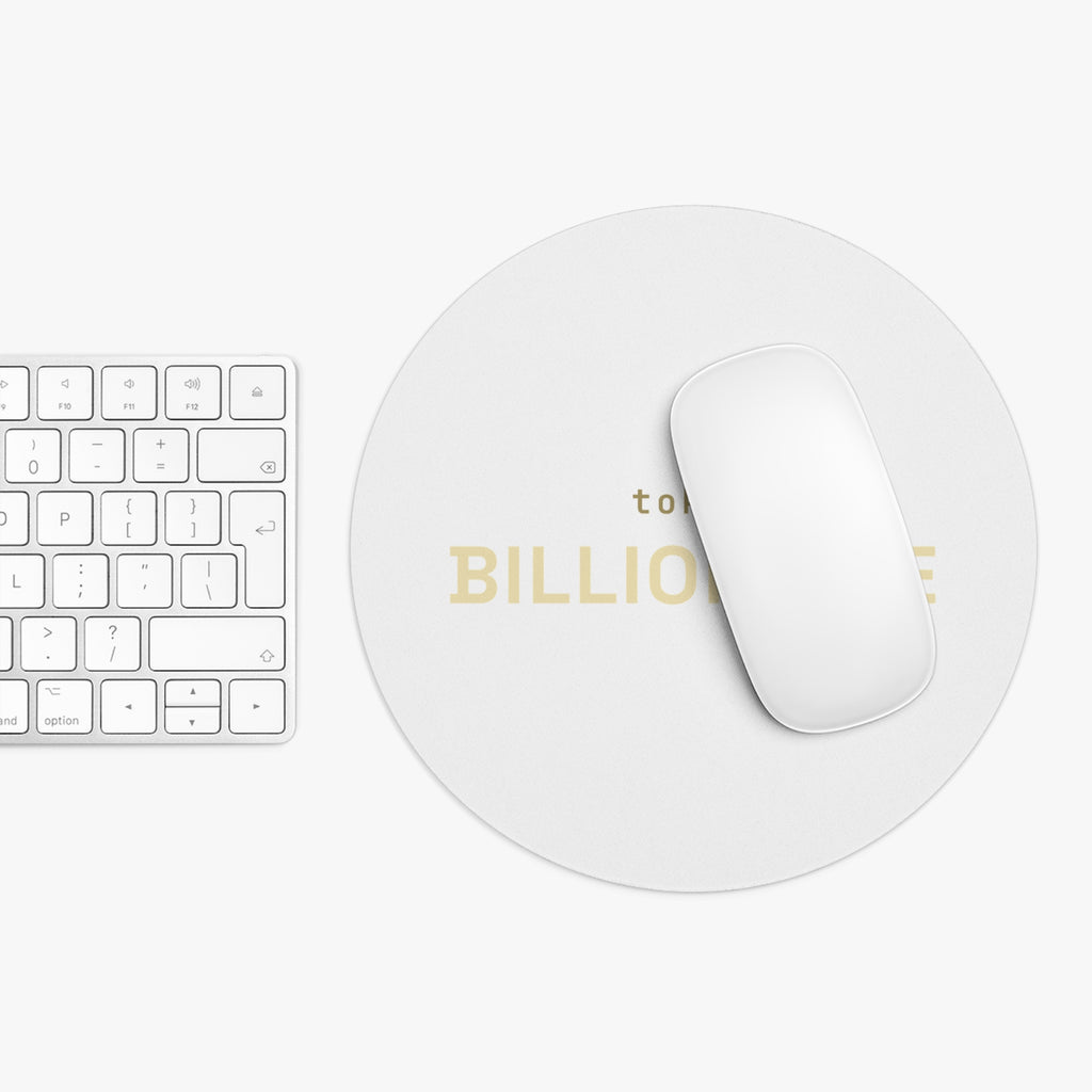 Token billionaire Mouse Pad (Round) (Bold) — Gold