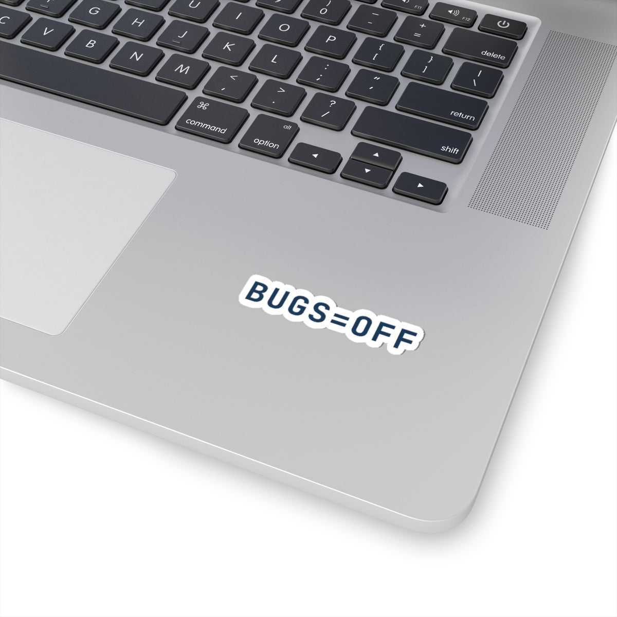 BUGS=OFF Sticker (3") — Deep Blue