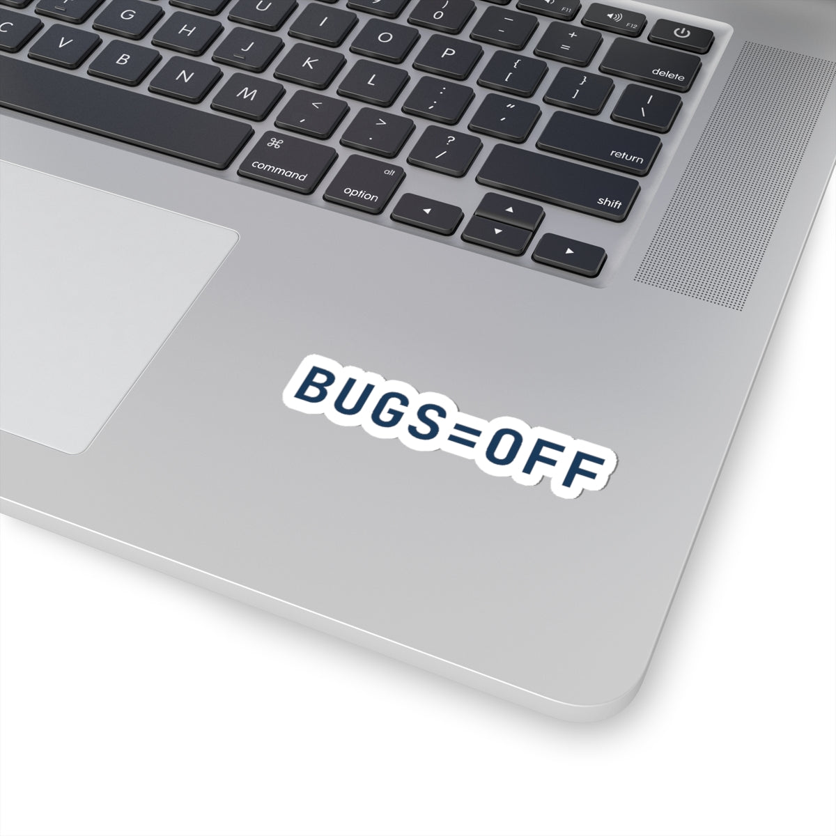 BUGS=OFF Sticker (4") — Deep Blue