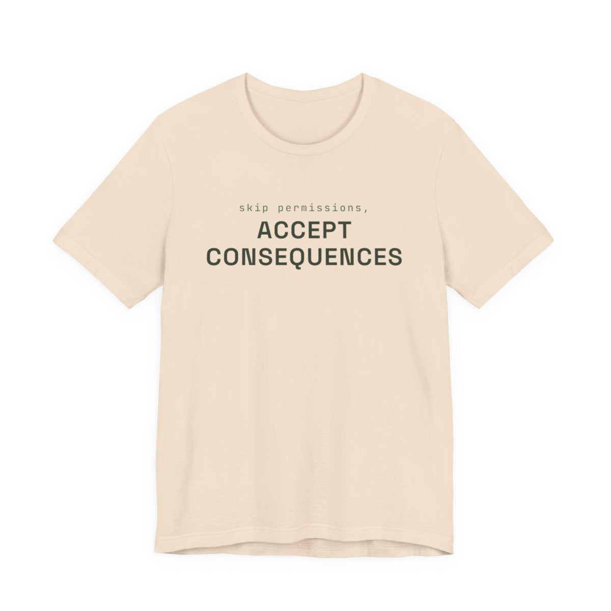 Skip permissions, accept consequences tee